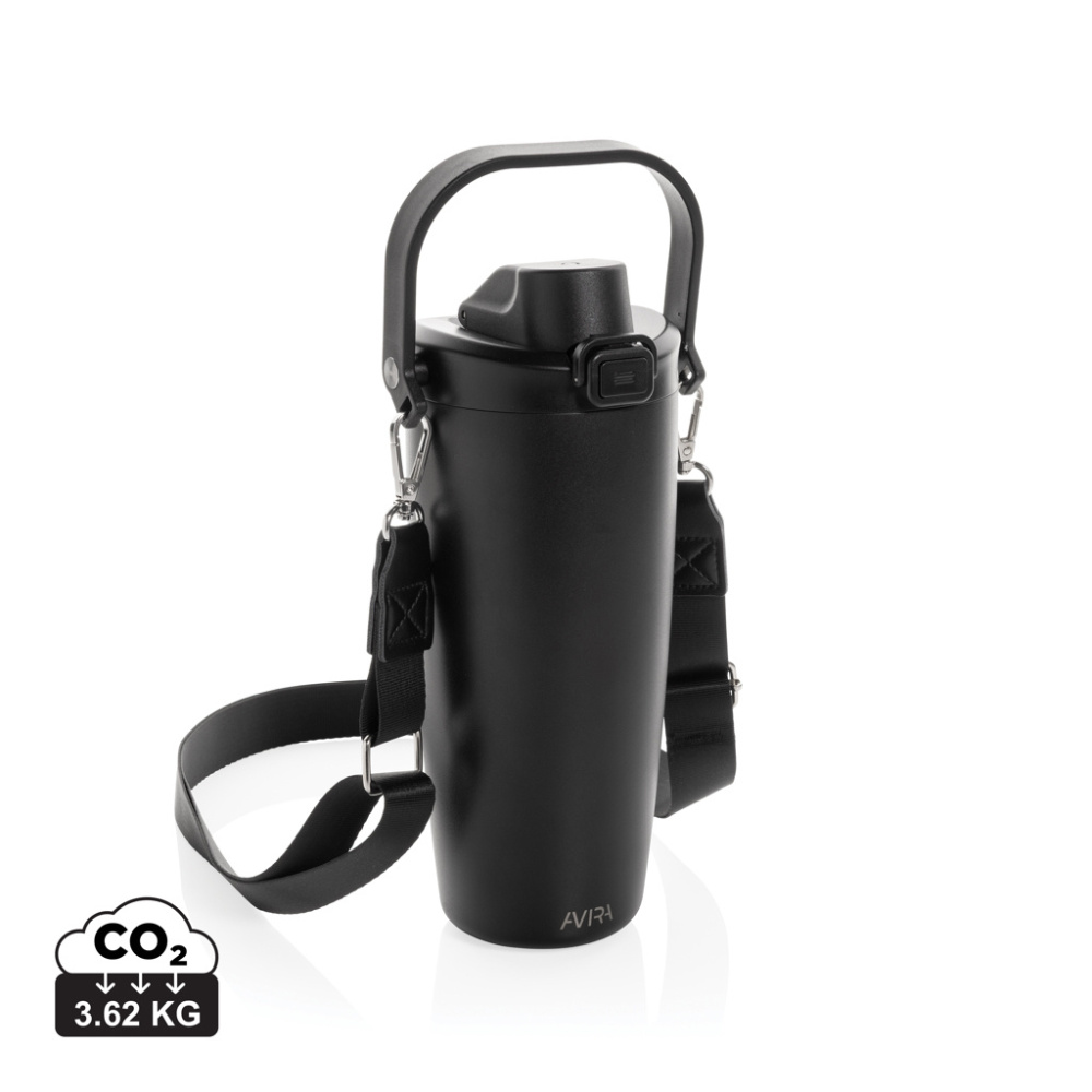 Logotrade promotional merchandise picture of: Avira Ayala RCS re-steel duosip lockable crossbody tumbler