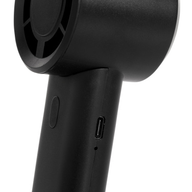 Logo trade advertising products image of: Twist RCS recycled plastic re-chargeable portable fan