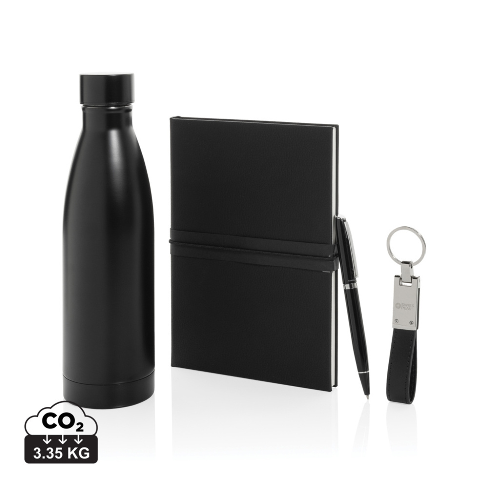 Logo trade promotional product photo of: Swiss Peak RCS deluxe business gift set w/ water bottle