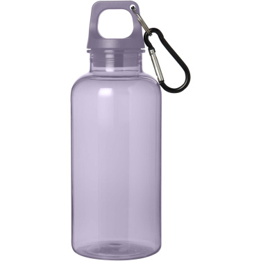 Logotrade promotional gift image of: Oregon 400 ml RCS certified recycled plastic water bottle with carabiner