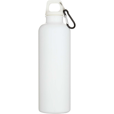 Logo trade promotional giveaways image of: Oregon 750 ml solid colour RCS recycled plastic water bottle with carabiner
