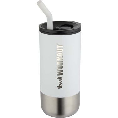 Logo trade promotional items picture of: Grayson 480 ml RCS recycled insulated tumbler with straw
