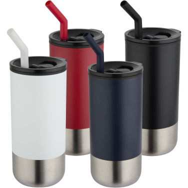 Logotrade business gift image of: Grayson 480 ml RCS recycled insulated tumbler with straw