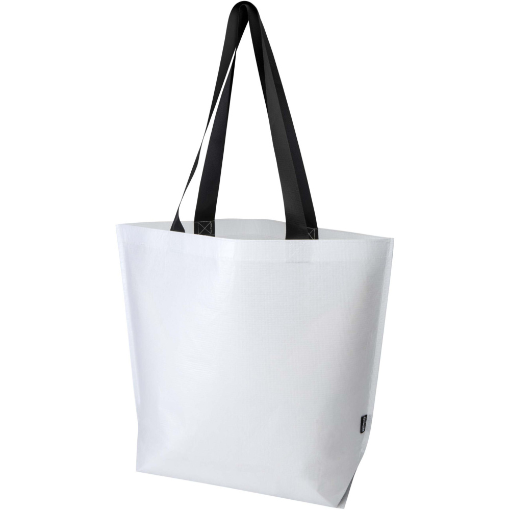 Logo trade business gifts image of: Duo GRS recycled double-laminated oversized tote bag 30L
