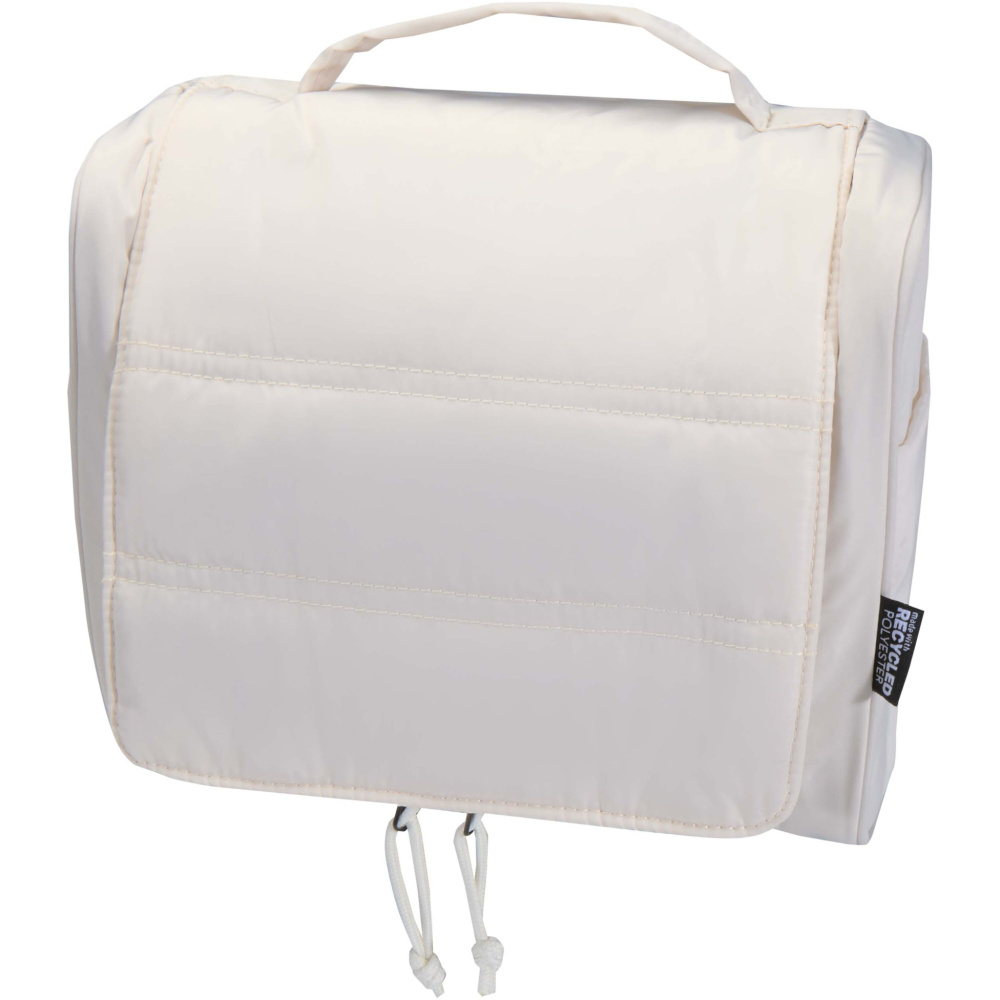 Logo trade promotional products picture of: Puffer GRS recycled hangable toiletry bag 8L