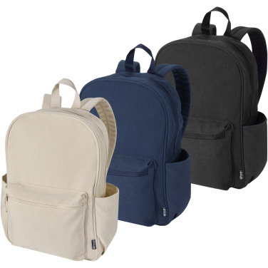 Logo trade promotional product photo of: Recanvas 15.6” GRS recycled city backpack 16L