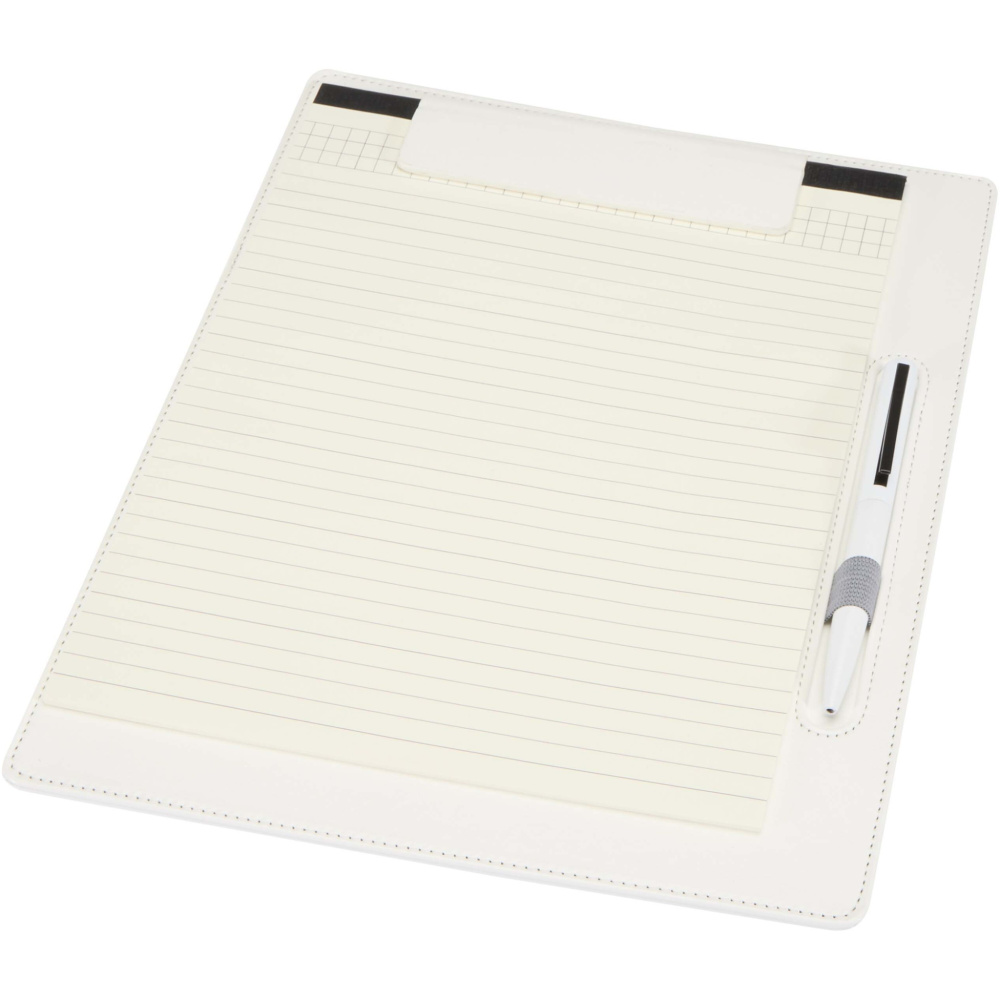Logo trade promotional item photo of: Clast A4 clipboard with magnetic closure and RCS recycled ballpoint pen (black ink)
