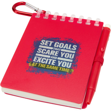 Logo trade promotional products picture of: Lig Mini recycled outdoor soft cover notebook and ballpoint pen set (black ink)