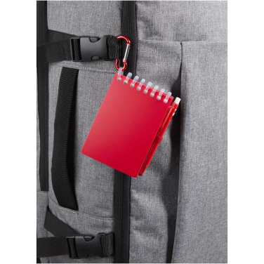 Logo trade promotional item photo of: Lig Mini recycled outdoor soft cover notebook and ballpoint pen set (black ink)