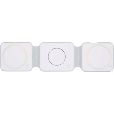 Logo trade corporate gift photo of: Armus 3-in-1 15W recycled plastic foldable wireless charger