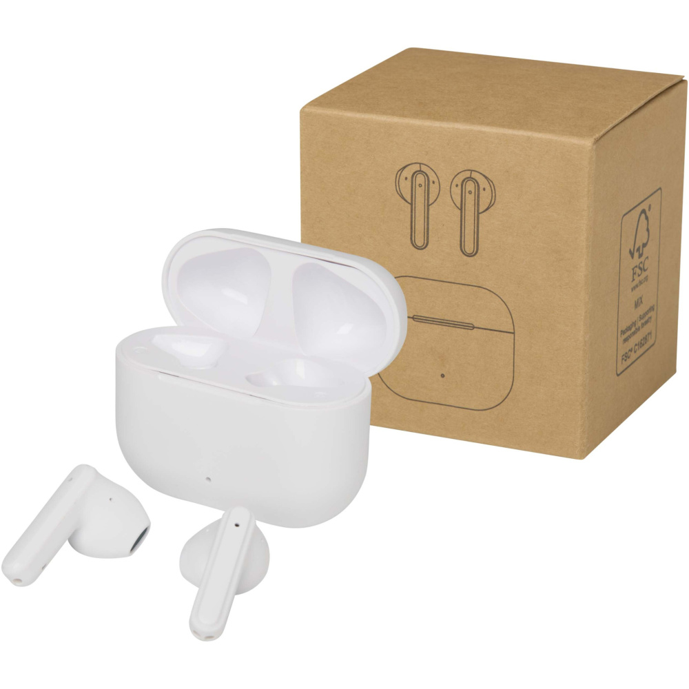 Logo trade advertising product photo of: Altais recycled plastic True Wireless Bluetooth® headset