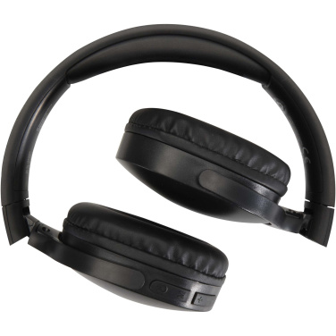 Logo trade business gifts image of: Ancha recycled plastic over-ear wireless Bluetooth® headset