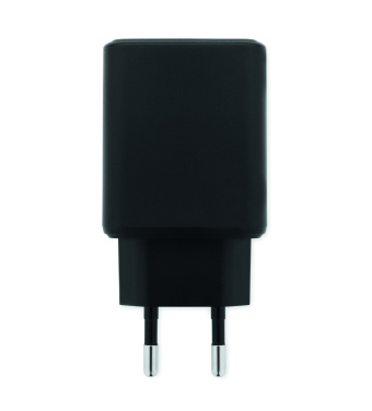 Logo trade advertising products image of: EU 2-pole wall adapter/charger