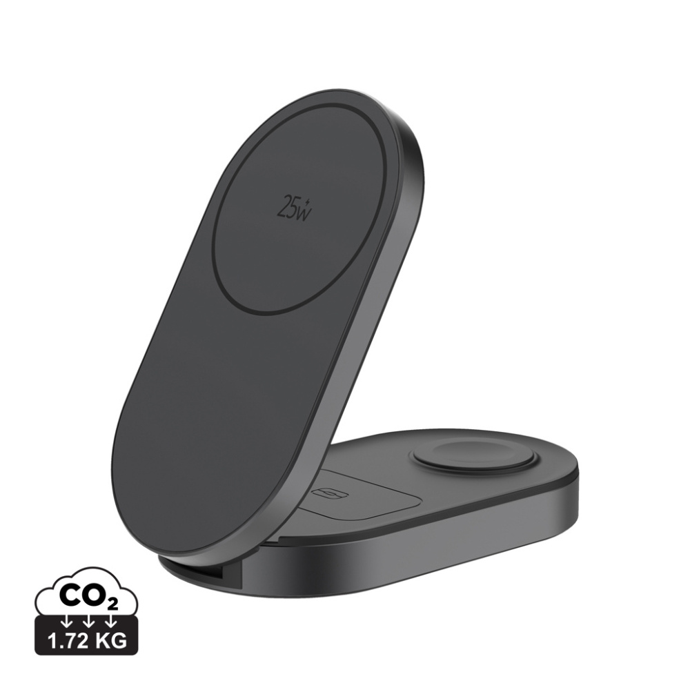 Logo trade promotional products image of: Quantum ultra-fast 3-in-1 25W Foldable Wireless Charger
