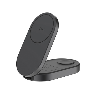 Logo trade promotional items image of: Quantum ultra-fast 3-in-1 25W Foldable Wireless Charger