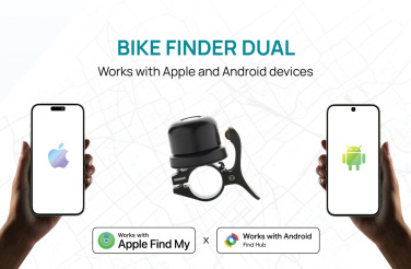 Logo trade corporate gifts picture of: Bike finder Dual RCS bike bell with worldwide locating