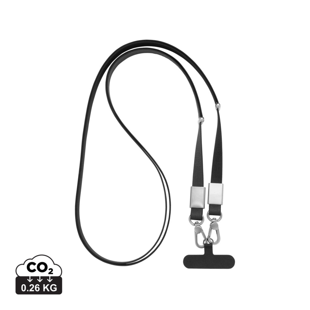Logo trade promotional gifts image of: Nivo RCS recycled PET Crossbody lanyard