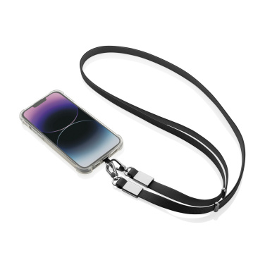 Logotrade advertising products photo of: Nivo RCS recycled PET Crossbody lanyard