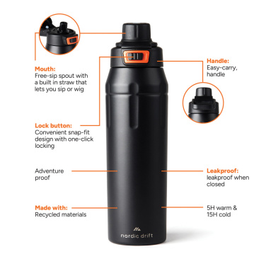 Logo trade corporate gifts picture of: Nordic Drift Trail RCS Insulated Lockable Sports Bottle