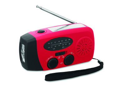 Logo trade business gift photo of: Portable radio SOS with LED torch