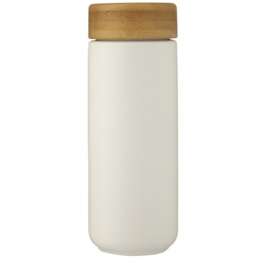 Logo trade firmakingituse pilt: Lumi 300 ml keraamiline termoskruus bambusest kaanega