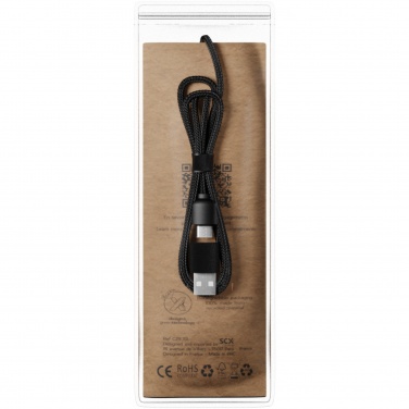 Logotrade meened pilt: SCX.design C40 5-in-1 rPET-logoga laadimiskaabel ja 10 W laadimisalus