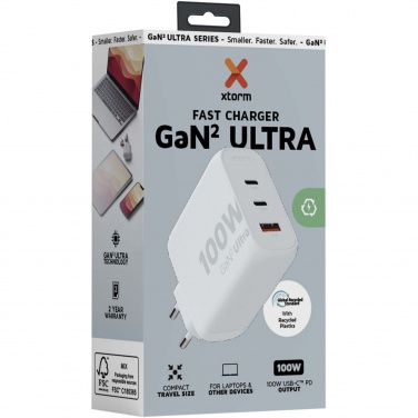 Logotrade ärikingid pilt: Xtorm XEC100 GaN² Ultra 100 W seinalaadija