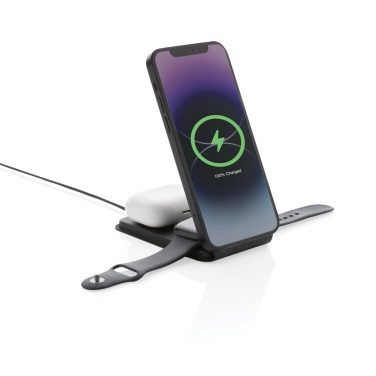 Logo trade meened foto: Swiss Peak RCS rPU 15W kolm-ühes magnetiline juhtmevaba laadija