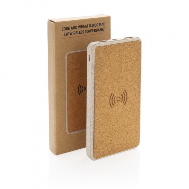 Logotrade reklaamkingi foto: Korgi- ja nisukõrrega 8000 mAh 5W juhtmevaba akupank