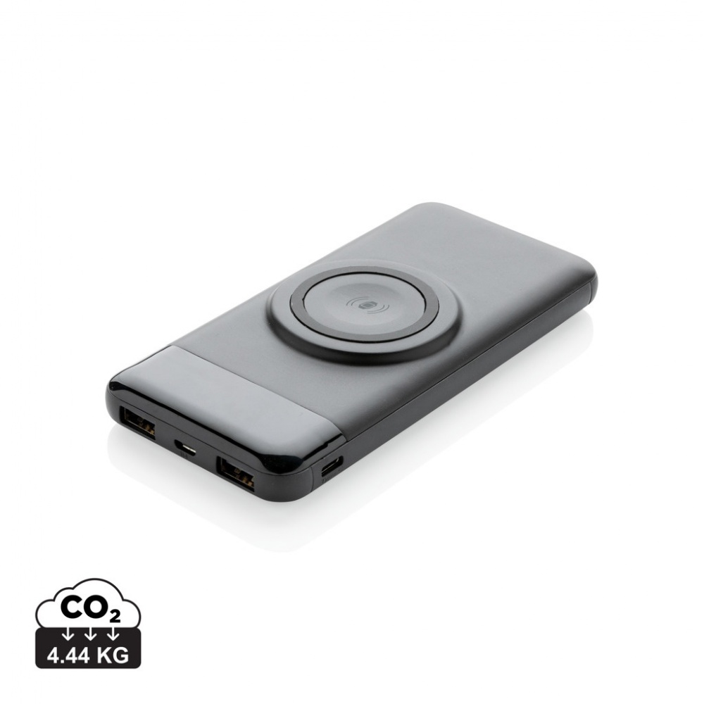 Logo trade firmakingituse pilt: 10 000 mah juhtmevaba akupank koos kellalaadijaga
