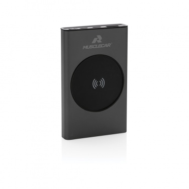 Logotrade reklaamtoote foto: Terra RCS taaskasutatud alumiiniumist 5000 mAh akupank 5W juhtmevaba