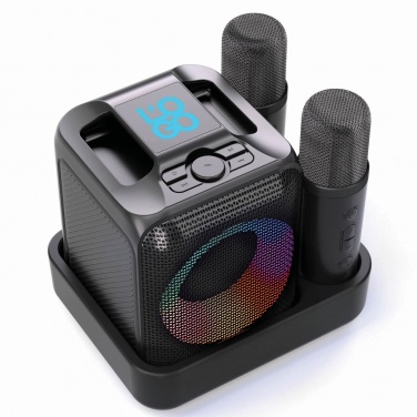 Logo trade reklaamtoote pilt: Singvibe RCS taaskasutatud plastikust karaokekomplekt topeltmikrofoniga