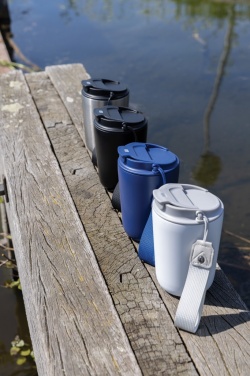 Logo trade firmakingituse pilt: Cuppa RCS terasest vaakum termoskruus koos randmepaelaga