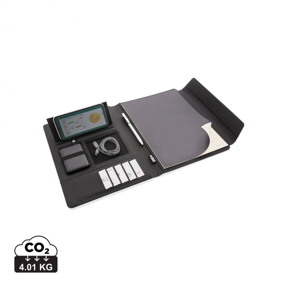 Logotrade reklaamtoote foto: Fiko 5W juhtmevaba laadimisega portfolio A4 koos akupangaga