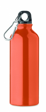 Logotrade ärikingitused pilt: Taaskasutatud alumiiniumist valmistatud ühekordse seinaga joogipudel 500 ml karabiiniga