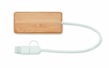 Logo trade ärikingi pilt: Bambusest USB 3 pordiga jaotur
