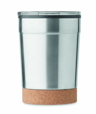 Logotrade ärikingituse foto: Topeltseinaga termoskruus, 300 ml, korgist alusega