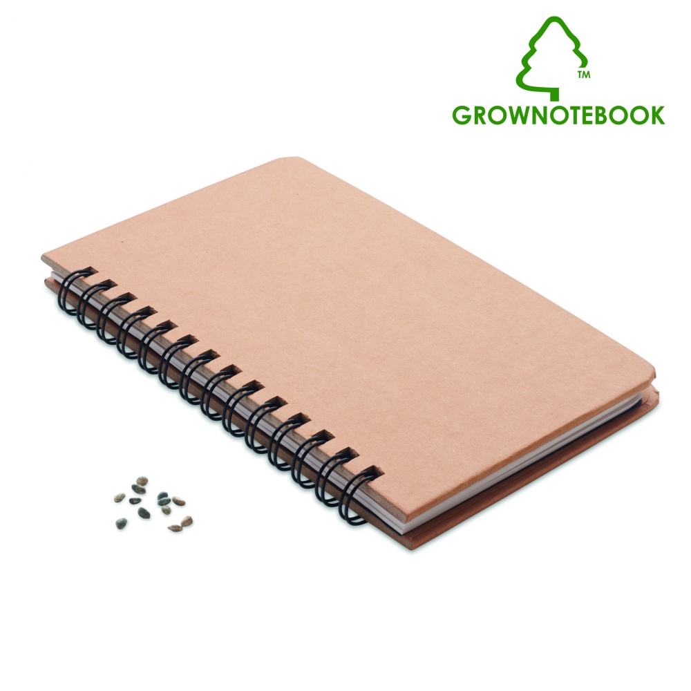 Logotrade reklaamtooted pilt: A5 männipuu GROWNOTEBOOK™