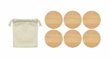 Logo trade ärikingituse pilt: Komplektis 6 bambusest rannaaluseid