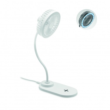 Logo trade reklaamtoote pilt: Valgusega laualaadija ventilaator