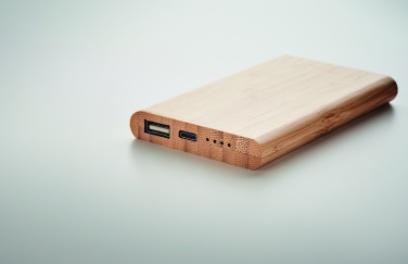 Logotrade meened pilt: 4000 mAh bambusest akupank