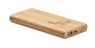 Logo trade reklaamkingi pilt: 6000 mAh bambusest akupank