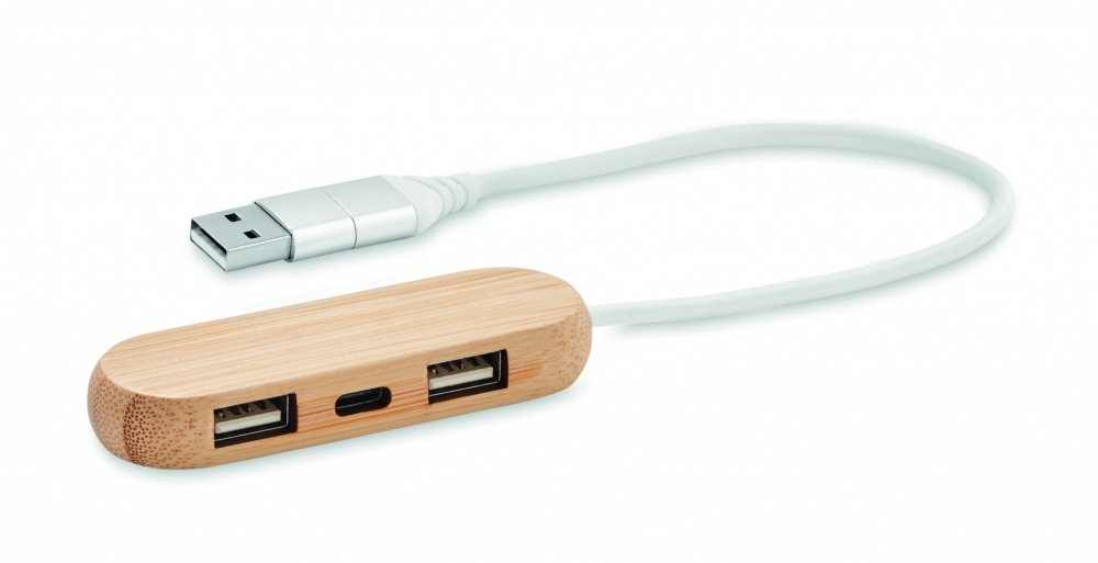 Logo trade firmakingituse pilt: 3-pordiline kahe sisendiga USB-jaotur