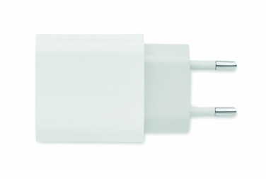 Logotrade firmakingi foto: 18W 2 pordiga USB laadija EU pistik
