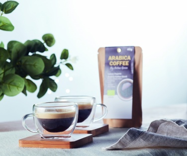 Logotrade ärikingi foto: Komplektis 2 kahekordse seinaga espressotassid