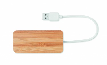 Logotrade ärikingituse foto: Bambusest USB 3 pordiga jaotur
