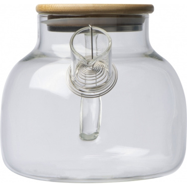 Logo trade ärikingi pilt: Bambusest kaanega klaaskann FRANKFURT 1000ml