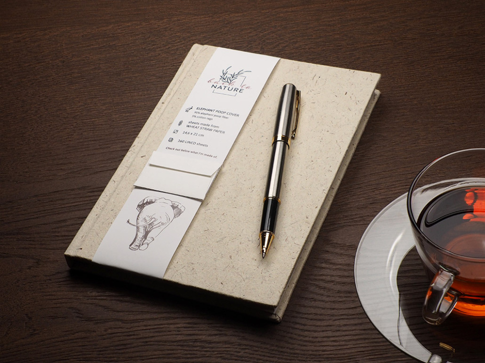 Logotrade ärikingi foto: Ringlusse võetud elevantide kaka märkmik 209734400