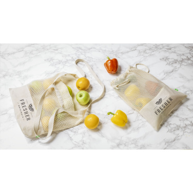 Logotrade firmakingituse foto: Natura Organic GOTS võrgust puuviljakott (120 g/m²)