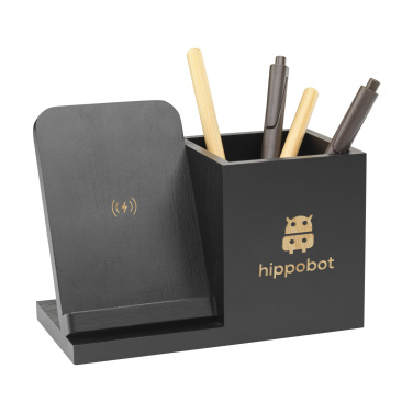 Logo trade ärikingituse pilt: Bamboo Boss 15W laadija/pliiatsihoidja